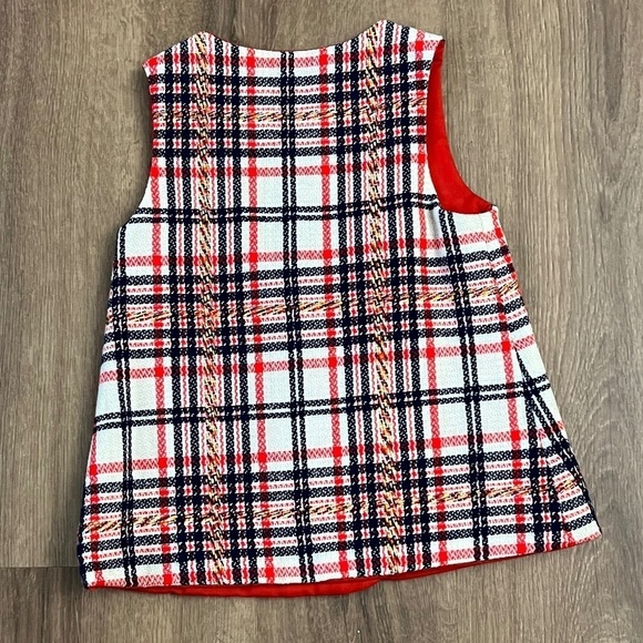Vintage Handmade Plaid Dress/Vest Sz S - Picture 4 of 7